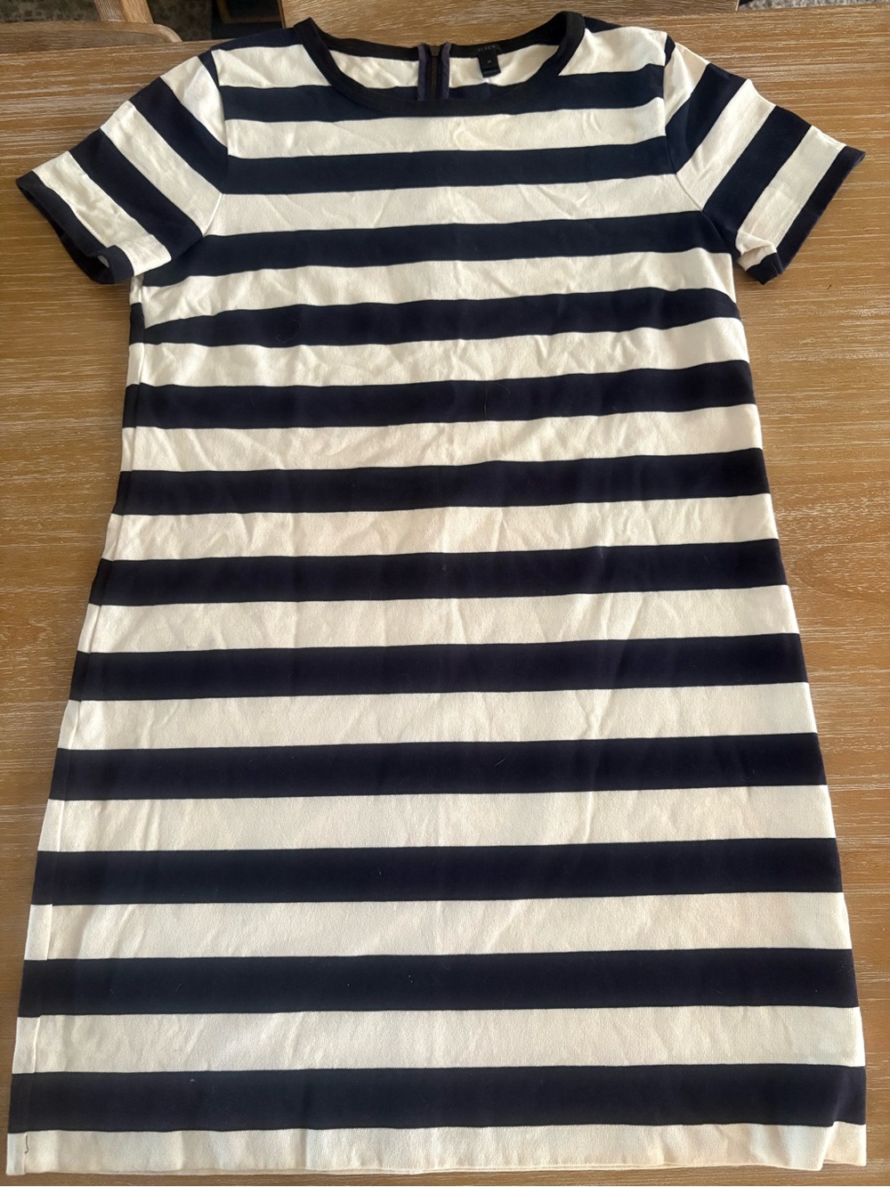 J.Crew Navy & White Striped Midi Dress | Classic Coastal Preppy Style